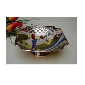 Atractivo Tazón de Metal Decorativo para Servir Dulces, Curvado a Mano, Pintado a Mano, para Servir Frutas, Estilo Único - Product Image 2