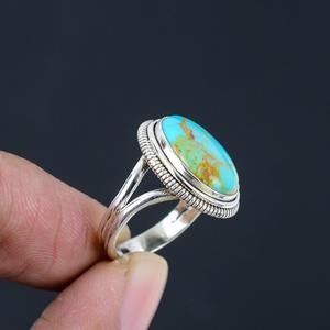 Trending 925 Sterling Silver Turquoise Gemstone <b>Ring</b> Jewelry Handmade Silver Boho Style <b>Ring</b> Jewelry For Women Gift For <b>Girls</b> - Product Image 4