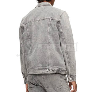 เสื้อแจ็กเก็ตยีนส์สำหรับผู้ชายเสื้อแจ็กเก็ตกางเกงยีนส์ขนาดใหญ่พิเศษพิมพ์โลโก้ได้ตามต้องการ - Product Image 2
