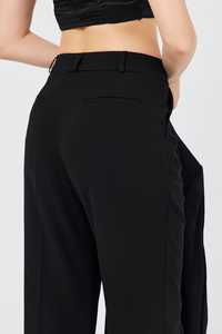 Ensemble de costume noir pour femmes de qualité supérieure avec blazer et pantalon à épaules cloutées pour femmes vêtements de bureau tissés de luxe/prêt-à-expédier - Product Image 4