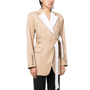 Traje Formal OEM Chaqueta de traje de oficina de alta calidad solapa clásica correa lateral manga larga moda Casual traje chaqueta para mujer 2026 - Product Image 4