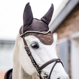 หน้ากากกันแมลงสำหรับม้า ปรับแต่งได้ น้ำหนักเบา ป้องกันรังสียูวี ป้องกันยุง ป้องกันหู ครึ่งหน้า ตาข่ายป้องกัน สำหรับม้า - Product Image 5