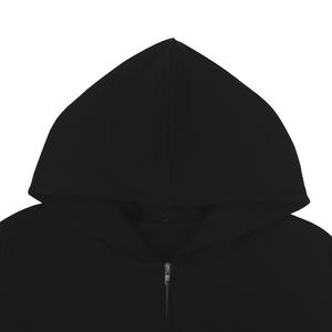 Sudaderas de diseño de marca Unisex de alta calidad con cremallera de gran tamaño Vintage Cut Sew Hoodies Custom Patchwork 3D bordado - Product Image 3