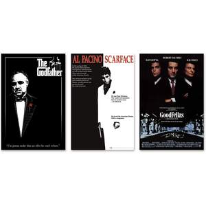 Juego de 3 Pósters de Películas de Gangsters: El Padrino, Scarface, Goodfellas, para Decoración de Pared - Product Image 5