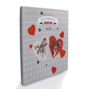 Calentadores de manos y pies con forma de corazón de reno Didi, juego de 4 - Product Image 5