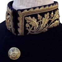 Veste à double boutonnage de style uniforme de gouverneur du Congo, de la préfecture à l'Afrique équatoriale française, avec insignes