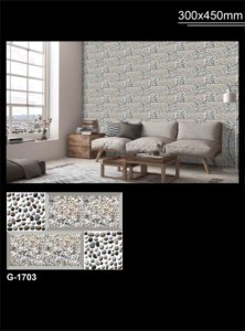 Carreaux muraux en céramique d'élévation extérieure Finition mate 30*45 cm Décor clair Combinaison sombre 9 mm d'épaisseur Effet 3D Fabriqué en Inde - Product Image 4