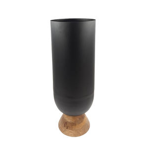 Florero de aluminio de mejor diseño, acabado negro para el hogar y los hoteles, florero decorativo de mesa hecho a mano a granel - Product Image 5