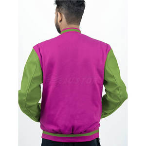 Nouveau design de couleur unie pour hommes, veste Letterman, vêtements chauds, veste Letterman pour hommes - Product Image 6