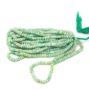 AAA+ Quality Chrysoprase Green Opal Smooth Rondelle Shape Beads 7-10 Mm Green Opal Gemstone Beads Wholesale Beads For Jewelry.