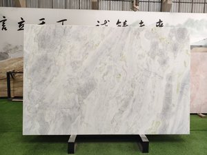 Grande dalle de marbre onyx blanc translucide Fendy rétroéclairée avec des veines pour mur, sol, table à manger, îlot, comptoir, meuble-lavabo - Product Image 5