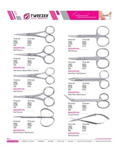 Micro tijeras de curva rusa Extra afiladas, nuevas tijeras de resorte de manicura de acero inoxidable, Punta puntiaguda para tijeras de recorte de cejas - Product Image 6