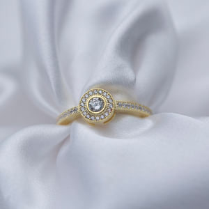 Anillo de Boda Clásico de Plata de Ley 925 Turca, Hecho a Mano, Minimalista y Delicado, con Piedra Redonda de Circonita Cúbica Transparente - Product Image 6