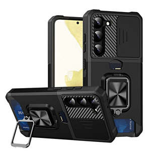 Samsung Galaxy S25 2025 Samsung Galaxy S24 2024 <b>Magnetic</b> Kickstand W/ Sliding <b>Camera</b> Cover Card Slot - Product Image 1