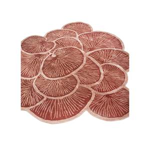 Alfombra Aurelia Top-320 de Lana y Viscosa Hecha a Mano con Diseño Abstracto Rojo y Naranja para Dormitorio, Sala de Estar, Pasillo - Rectangular - Product Image 2