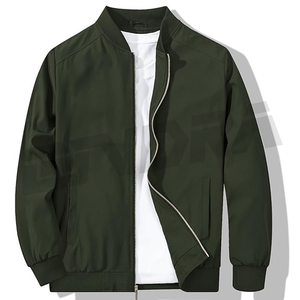 mens fashion <b>jacket</b> spring autumn <b>lightweight</b> casual coat all match solid color zipper outerwear trendy streetwear style - Product Image 1