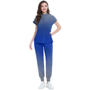 Venta caliente de secado rápido con cuello en V Top Cargo Pant Scrub Set Hombre Mujer Poliéster Algodón Uniforme de enfermera para Hospital Clínica Trabajo de punto - Product Image 6