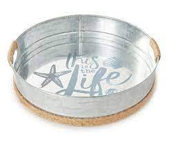 ถาดโลหะชุบสังกะสีทนทานเหมาะสำหรับใช้ตกแต่งห้องครัวบริการอาหารหรือจัดโต๊ะในสวนอเนกประสงค์ - Product Image 5