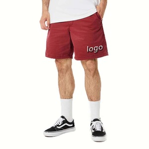 Streetwear sérigraphié personnalisé short unisexe 100% coton été en détresse soleil délavé à l'acide shorts pour hommes - Product Image 1