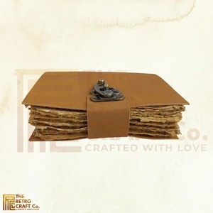 Fait à la main Vintage A5 Journal livre ombre Palette Style rétro personnalisé Journal fil couture spirale cuir Deckle bord - Product Image 4