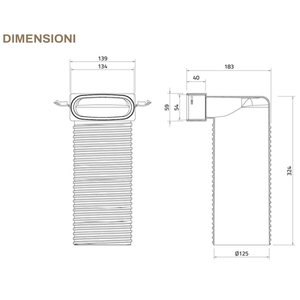 Conector Tecnosystemi 90 para Sistemas HVAC, Tubo Flexible Ovalado y Rejilla, Pieza 30101070 - Product Image 2