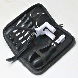 Kit de herramientas de extensión de cabello para salón de belleza, alicates de prensa de cinta profesional en Color blanco y negro, pinzas para Estilismo de cabello, agujas para el pelo en forma de C - Product Image 5