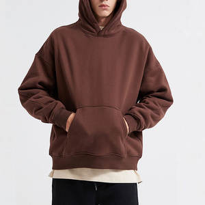 Sweat-shirts à capuche surdimensionnés en molleton de coton de haute qualité, fabricant, unisexe, hommes, sweat-shirt uni, poids lourd, logo personnalisé pour hommes - Product Image 2