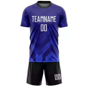 Conjuntos de Camisetas y Pantalones Cortos de Fútbol Sublimados Personalizados al por Mayor para Adultos - 100% Poliéster Elástico de Secado Rápido Antibacteriano - Product Image 2