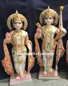 Escultura Ram Darbar de mármol blanco de la mejor calidad con acabado fino y hermoso diseño para uso en el hogar, la oficina y el culto en templos. - Product Image 2