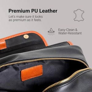 Tùy chỉnh <span class=keywords><strong>dopp</strong></span> Kit da Treo Du Lịch vệ sinh túi cho nam giới - Product Image 4