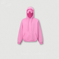 Individuelles Logo Wärmeisolierender Fleece Baumwoll-Polyester-Mix Schwergewichtiger Eingebauter Schlafmasken-Reisehoodie für Flug und Transit
