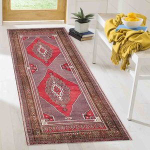 พรมลายเหรียญตราตุรกี: พรมตกแต่งบ้านสไตล์ฟาร์มเฮาส์ที่เหมาะกับสัตว์เลี้ยง พรมเนื้อนุ่มแบบไม่ถักทอ - Product Image 1