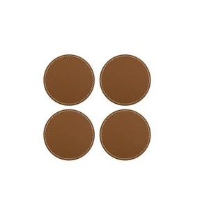 Best Quality Of Brown <b>Leather</b> Coaster for Personalized Use Handmade Manufacturer New Style Round Square Shape <b>Leather</b> Coaster - Product Image 5
