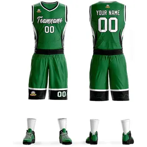 Ensemble de basket-ball de haute qualité pour adultes, jeunes et enfants, maillots et shorts de basket-ball, ensemble uniforme avec logo personnalisé - Product Image 1