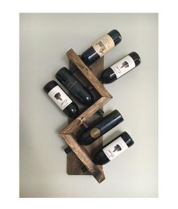 Estante de madera de Acacia para vino, diseño decorativo montado en la pared, fabricante, nuevo diseño - Product Image 1
