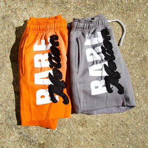 Short de gym unisexe en coton épais de style vintage Short de fitness décontracté pour hommes Haut de gamme Sweat respirant French Terry Fleece Distressed Edge - Product Image 2