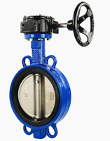 Válvula de Mariposa Manual PN16 con Cuerpo de Hierro Dúctil, Sello Blando EPDM y Volante de Turbina para Agua (Clase WOG)