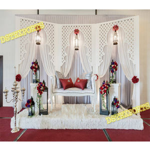 Rajasthani thème mariage scène toile de fond cadre Maharani mariage fibre Backwalls pour scène mariage indien concepteur scène toile de fond - Product Image 6