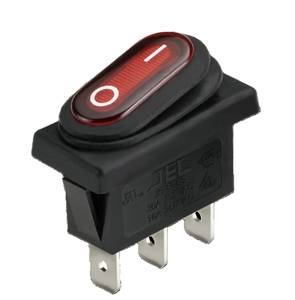 Interruptores basculantes gemelos para exteriores resistentes a la intemperie JEC 608 rojo IP65 250vac voltaje máximo encendido-apagado doble polo - Product Image 1