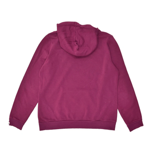 Haute qualité femmes décontracté rose chaud pull à capuche respirant coton polaire au-dessus du genou longueur hauts courts motif solide - Product Image 2
