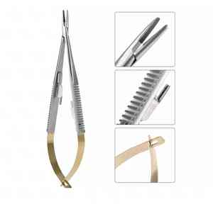 HEXA CARE 16cm Castroviejo Poignée ergonomique en acier inoxydable Porte-aiguille dentaire manuel Instrument chirurgical droit - Product Image 1