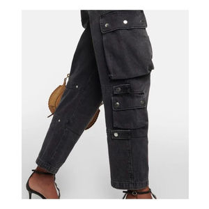 Pantalones deportivos de invierno para mujer de tejido polar personalizado, de cintura media, corte holgado, frente liso, pierna ancha, extragrandes, estilo baggy y pierna recta - Product Image 4