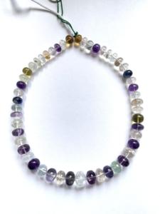 ลูกปัดพลอยกึ่งมัลติเจมสโตน 1 เส้น สำหรับทำเครื่องประดับชั้นดี - Product Image 3