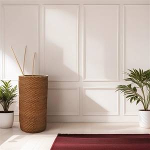 Porte-parapluie en osier Porte-parapluie en rotin Support de canne Support de bâton Panier de couloir Panier haut Porte d'entrée Organisateur de maison - Product Image 3