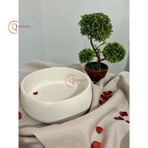 ชามเสิร์ฟพร้อมเคาน์เตอร์ห้องครัวชามเสิร์ฟลายหินอ่อนธรรมชาติสีขาวทรงกลมดีไซน์แบบญี่ปุ่น - Product Image 1