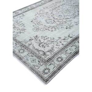 Alfombras de Lana Anudadas a Mano en Gris y Negro Vintage para el Hogar - Para Sala de Estar, Pasillo, Habitación Juvenil, Rectangulares, Abstractas, Hechas a Mano - Product Image 2