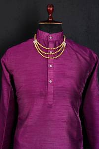 Kurta de algodón étnico Premium para adultos Exclusivo Jequard de seda Estilo indio y pakistaní para bodas y festivales - Product Image 3