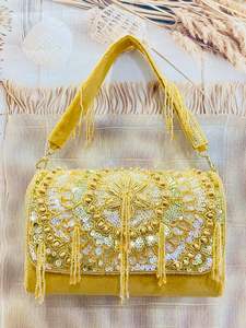 Sacs de soirée de broderie de perles de pierre de cristal de concepteur fait main pour les occasions spéciales nuptiales et élégantes - Product Image 3