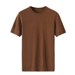 Camiseta de Verano para Hombre, Estilo Casual, Color Sólido, Cuello Redondo, Manga Corta, 100% Algodón, Transpirable, de Secado Rápido, Antiarrugas - Product Image 6