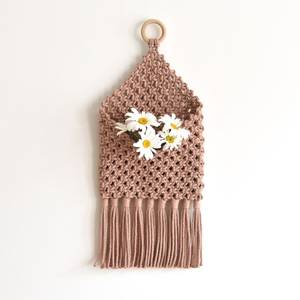 Handmade Macrame Mail Holder Organizer for Letters Storage and Magazine Display Rack Wholesale - Product Image 1